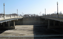 Metra tracks near Buckingham Fountain, Chicago