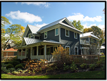 Nathan Kipnis of Kipnis Architecture+Planning discusses the Slotnick House, the state of Illinois' second LEED Platinum home, at the Glencoe Public Library, January 24, 2012