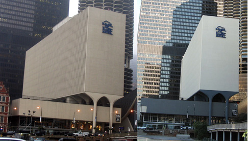 The House of Blues Hotel at Bertrand Goldberg's Marina City in Chicago