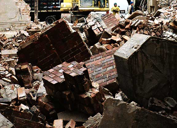 Holy Souls Chapel, Chicago, during demolition