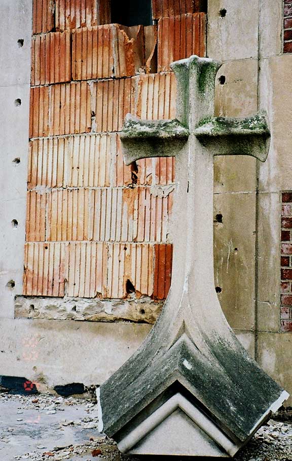 Holy Souls Chapel, Chicago, during demolition