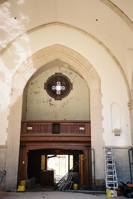 Holy Souls Chapel, Chicago, during demolition
