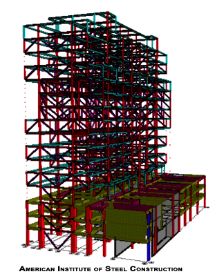 Model, Staybridge Suite Hotel, Chicago, American Institute of Steel Construction