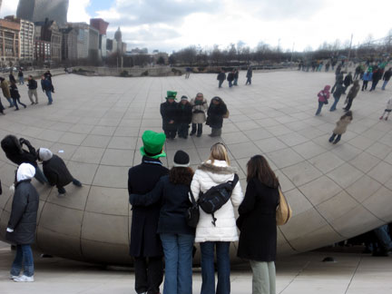 St. Patrick's Day, Cloud Gate sculpture, Millennium Park
