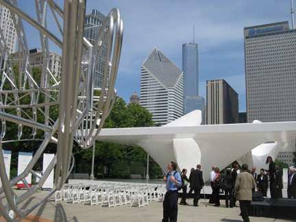 Zaha's Web, Ben's Incredible Ice Cream Suit - the Burnham Pavilions in Chicago's Millennium ParkZaha's Web, Ben's Incredible Ice Cream Suit - the Burnham Pavilions in Chicago's Millennium Park