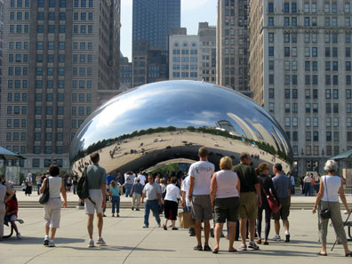 Cloud Gate Sculpture, Millennium Park, Chicago, Anish Kapoor, sculptor