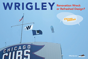 Chicago Debate: Wrigley Fast Pitch: Renovation Wreck of Refreshed Design?, Chicago Architecture Foundation event at Moe's Cantina, July 15, 2013