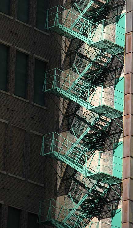 Green fire escape, Chicago